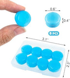 BlingKingdom 4 Pairs Moldable Silicone Ear Plugs, Soft Reusable Noise Cancelling Sleep Earplug for Sleeping, Airplanes, Travelling, Studying, Concerts, Swimming (Blue)