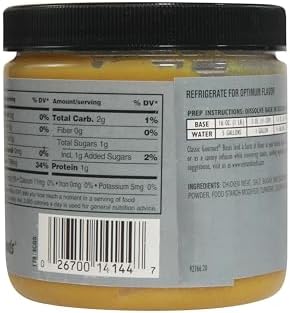 Classic Gourmet Select Chicken Base, Rich & Savory Chicken Stock, Bouillon Flavor Paste for Authentic Soups, Stews and Marinades, Easy to Dissolve, Culinary Base for Home & Professional Chefs - 16 Oz