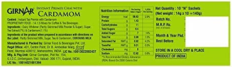 Girnar Instant Chai/Tea Premix With Cardamom, 10 Sachet Pack