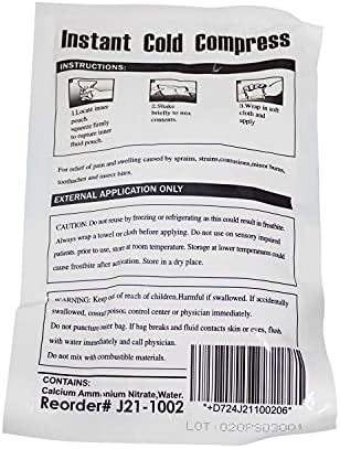 Instant Cold Pack (6”x 9”) – Set of 36 Disposable Cold Therapy Ice Packs for Pain Relief, Swelling, Inflammation, Sprains, Strained Muscles, Toothache – for Athletes & Outdoor Activities