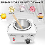 Single Wax Warmer Professional Electric Wax Heater Machine for Hair Removal, Large Waxing Pot Paraffin Facial Skin Body SPA Salon Equipment with Adjustable Temperature Set
