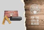 Folding Beard Comb w/Carrying Pouch for Men - All Natural Wooden Beard Comb w/Gift Box - Green Sandalwood Comb for Grooming & Combing Hair, Beards and Mustaches by Viking Revolution