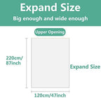 Disposable Sauna Sheeting Blanket Liners,50 Pieces Disposable Plastic Sheeting,for Body Wrap Used Inside a Far Infrared Sauna Blanket,47"" x86 PE,1/50