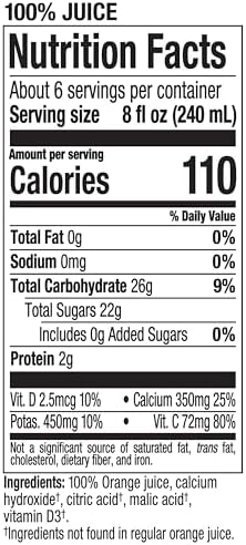 Tropicana Pure Premium 100% Orange Juice, No Pulp, Calcium and Vitamin D, 46 fl oz