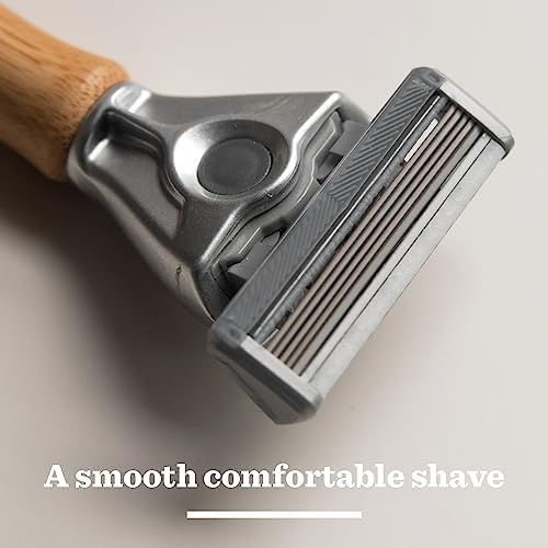 BULLDOG SKINCARE - Original Bamboo Razor Smooth Glide Razor Handle + 2 Blade Refills