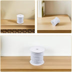 FOMIYES 1mm White Stretch Elastic Thread 2 Rolls 100m Each, Jewelry Making Beading String for Bracelets Necklaces DIY Crafts