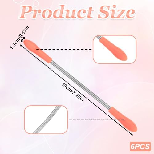 6 Pieces Facial Hair Remover Spring Eyebrow Face Epilator Coil Portable Hair Remover Spring Threading Tool Hair Remover Spring Epilator for Women Chin Cheek Mustache Upper Lip