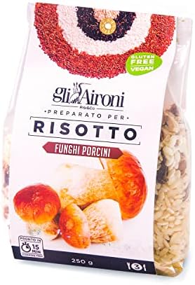 Gli Aironi. Risotto Mix. Porcini Mushrooms. 250g (8.82oz)