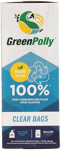 Greenpolly, Tall Kitchen Recycling Bags 13 Gallon, 20 Count
