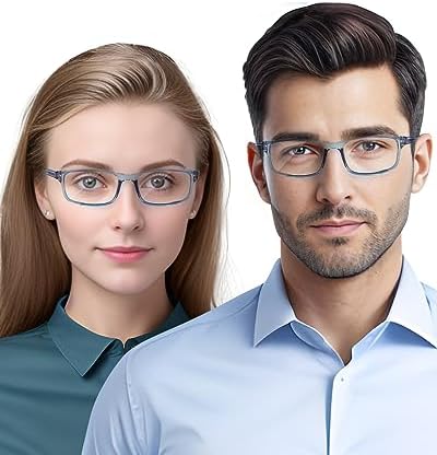 LUFF Unbreakable Reading Glasses for Women,4PCS Blue Light Blocking Reading Glasses Men,Comfortable Spring Hinge Readers