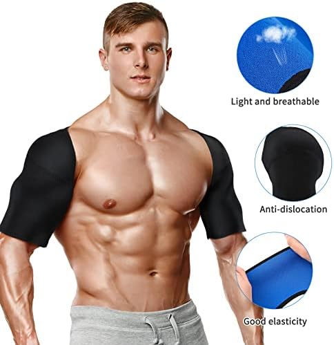 EXCEART Double Shoulder Support - Shoulder Wrap Protector Strap Brace for Outdoor Hiking Lifting Sports Pain Reliefs (Size L)
