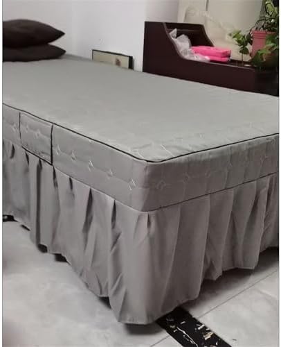 Massage Table Skirt with Hole,Quilted Pattern Massage Table Cover,Thickened Massage Linens, Massage Fitted Sheet, Massage Face Rest Cover with Hole, Sutiable for Beauty 75"x31.5" (Grey)