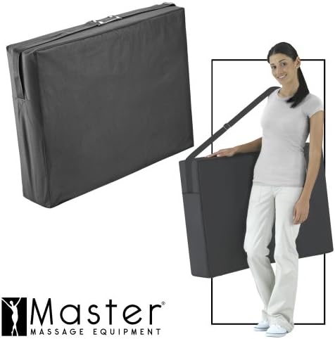 Master Massage Zephyr Lightweight Portable Massage Table Package- Tattoo Table- Spa Bed (Black, Maroon)