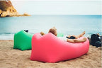 Inflatable Lounger Air Sofa Hammock, Inflatable Couch for Camping, Portable Waterproof Anti-Air Leaking Pouch Couch Air Chair for Outdoor, Beach, Hiking, Picnics, Music Festivals (Pink)