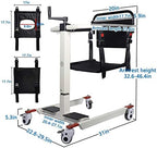 Patient Lift Transfer Chair, Home Bedside Commode Elderly Transport Chair, Wheelchair Lift for car, Toilets Seat Transfer Aid (New Version)