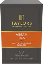 Taylors of Harrogate Assam, Black Tea, Pillow Tea Bags, 50 Count (Pack of 1), Full-bodied, Satisfying & Malty, Caffeinated, Enjoy Hot or Iced, 50 Teabags