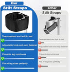 Drywall Stilt Straps (1 Pair) - Heavy Duty Leg Straps with Cushioned Foam Comfort, Adjustable Hook & Loop Fastener for Reliable Fit, Compatible with Various Brands of Stilts