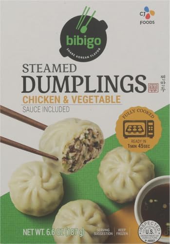 Bibigo Chicken and Vegetable Steamed Dumplings, 6.6 Oz