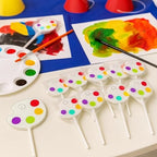 24pk Bulk Artist Pallette Lollipops – Individually Wrapped Candy Painting Palet for Art Birthday Party Favors, Painting Party Decorations, Sip and Paint Supplies, Jumbo Suckers