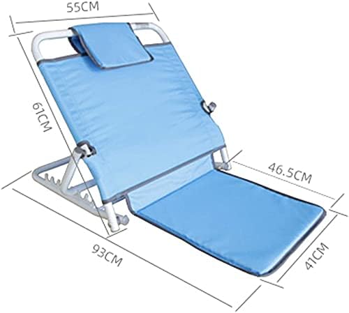 Wedge-Shaped Pillow Lounge Chair Adjustable Cushion Bed with headrest Portable Stainless Steel, Head and Waist Support backrest