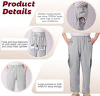 Catheter Pants for Elderly/Patient, Catheter Pants Compatible with Foley, Nephrostomy, Suprapubic & Biliary Catheters