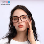 Firmoo Oversized Blue Light Blocking Glasses for Women/Men, Large Square Frame Computer Glasses for Screens