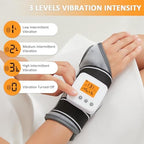 AOKESTE Wrist Heating Pad,Vibration Massager Heating Pad for Wrist,Cordless Heated Wrist Brace for Carpal Tunnel, Heating Wrist Wrap for Wrist Tendonitis,3 Vibration Mode,3 Heat Level
