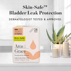 Attn: Grace Hybrid Incontinence Pads for Women, 28-Pack - Plant-Based, High Absorbency, Breathable - Incontinence Pads for Light Bladder Leaks & Sensitive Skin