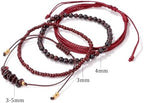 4Pcs Natural Stone Bead Bracelets for Women Healing Crystal Bracelet Boho Gemstone Bracelets Summer Woven Stretch String Bracelets for Women