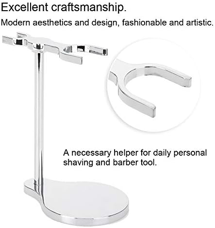 Men Shaving Brush Stand Holder, Premium Zinc Alloy Shaving Accessories, Durable Anti - Rust Brush Stand for Salon Home Travel Use, Modern Aesthetic Design with Standard