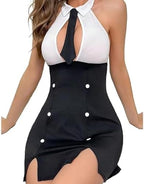 Sexy Secretary Maid Outfit for Women Lingerie Naughty Anime Cosplay Costumes Servant Role Paly Babydoll Halloween