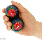 Top Chi Peony Baoding Balls with Bamboo Stand (Large 2 Inch)