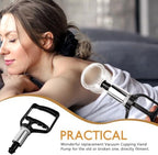 Cupping Hand Pump, Handheld Vacuum Pump Replacement Strong Suction Cupping Manual Back Massager Accessories for Muscles, Physical Therapy 7.5 in
