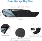 Cane Storage Bags with Adjustable Strap Design, Portable Walking Aid Storage Bag, Mobility Scooter Cane Holder for Mobility Scooters and Wheelchairs - Universal Canes and Umbrella Carry Bags (Large)