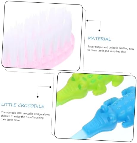 KOMBIUDA 8pcs Toothbrush with Tender Bristles for Ages Material Cartoon Design Soft Bristles for Comfortable Teeth Cleaning Ergonomic Handle for Comfortable Grip