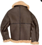 Mens Faux Fur Jacket Winter Lapel Faux Leather Jacket Thicked Warm Coat Plush Trench Jacket Windbreaker