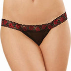 Dreamgirl Women's Cross-Dye Lace Sexy Strappy Panty