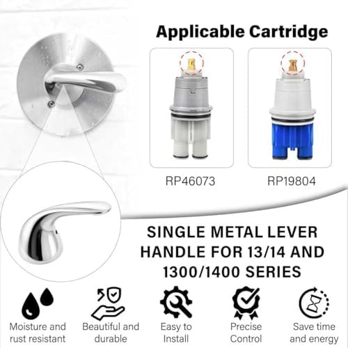 Shower Handle Replacement,Delta Shower Handlet,for Delta 13/14 Series Tub Faucet RP48717,Chrome