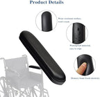 Padded Armrests for Wheelchair, Universal Arm Pads Replacement Black 10-1/4“ Suitable for Most Brands of Wheelchairs(10-1/4"(2pcs))