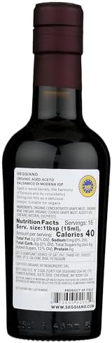 Seggiano, Organic Aged Balsamic Vinegar of Modena, 8.5 fl oz