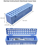 5p Dental Instruments Sterilizat Case, Plastic Autoclavale Cassette Rack, Medical Surgical Instrument Disinfection Container Tray for Dental Spatulas, Forceps and Pliers (5P-Light Blue)