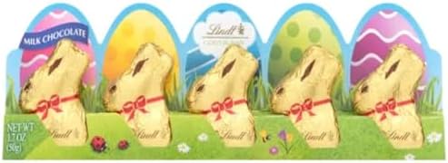 Lindt Mini Gold Bunnies - Milk Chocolate Bunnies - Pack of 2-10 Total Bunnies - Gold Foil Wrapped Bunnies - Great for Easter Baskets and For Sharing with Loved Ones