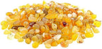 WAYBER Natural Yellow Agate Pebbles, 1 Lb/460g Decorative Rocks Non-Toxic Crystal Stone Irregular Quartz Gemstone Crushed Pieces Tumbled Stone Chips for Jewelry Making/Home Decoration