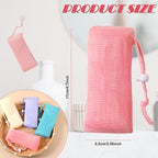 10Packs Exfoliating Mesh Soap Bag Mesh Saver Pouch Bubble Foaming Nets Pocket Drawstring Foaming Net Soap Bag for Shower Body Facial Cleaning Tool Random Color