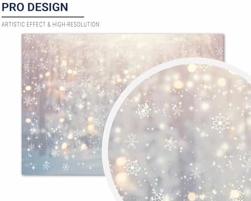 Allenjoy 7 x 5 FT Winter Wonderland Photography Backdrop Christmas Glitter Bokeh Snowflakes Background for Kids Children Newborn Baby Shower Birthday Party Banner Decor Portrait Photo Booth Props