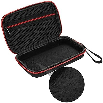 Wakauto Storage Bag EVA Shockproof Protective Case with Red Zipper and Lanyard Compact Portable Carrying Pouch for Thermometers