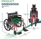 Magshion Extra-Wide Bariatric Wheelchair – 500 lb Capacity, 24” Seat, Heavy-Duty Foldable Self-Propelled Chair – Red Frame