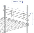 MOLIGOU 2 Pcs Wire Shelf Ledge, 18" L x 5" H Wire Shelving Side Ledge Rail for Wire Shelve Organization