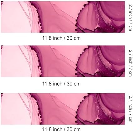 3 pcs Soft Rose Marble Cake Strips Edible birthday cake strips, cake side borders, Icing Sheets 2.7X11.8