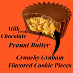Miniatures Peanut Butter Pie Flavored Peanut Butter Cups Candy- 1.5 Lbs Mini Milk Chocolate, Peanut Butter with Crunchy Graham Flavor Cookie Pieces-Perfect for Parties, Snacks, and Baking(24 oz)